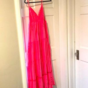 Britt Pink backless sundress from Farm Rio